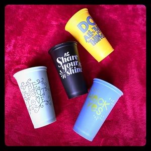 4 Starbucks hot/cold cups